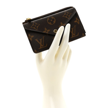 LOUIS VUITTON Monogram Recto Verso Card Holder Black