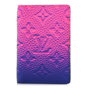 LOUIS VUITTON Taurillon Illusion Pocket Organizer Bleu Rose