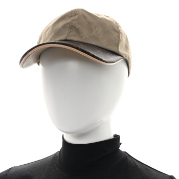LOUIS VUITTON Polyester Silk Monogram LV Get Ready Cap L Beige