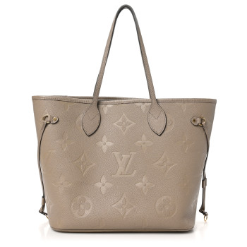 LOUIS VUITTON Empreinte Monogram Giant Neverfull MM Tourterelle