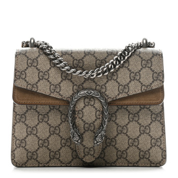 GUCCI GG Supreme Monogram Mini Dionysus Shoulder Bag Taupe