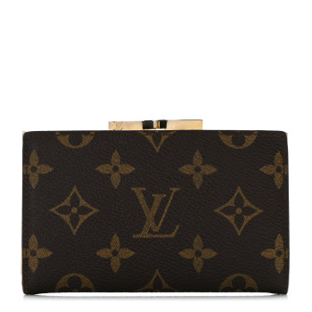 LOUIS VUITTON Monogram French Kiss Lock Coin Purse