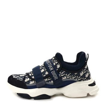 CHRISTIAN DIOR Technical Fabric Oblique D-Wander Sneakers 42 Deep Blue