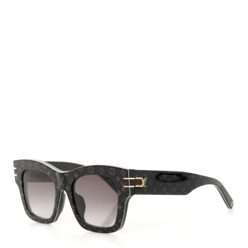 LOUIS VUITTON Acetate Blade Sunglasses Z1616E Black