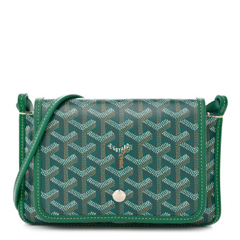 GOYARD Goyardine Plumet Wallet Clutch Green