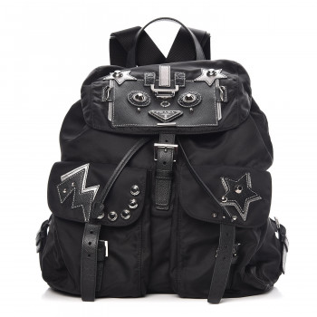 ★関税送料込 PRADA★ヴィンテージ TESSUTO ROBBOT バックパック PRADA Black Robot Print Backpack Rucksack Bag [RRP £1550] | eBay