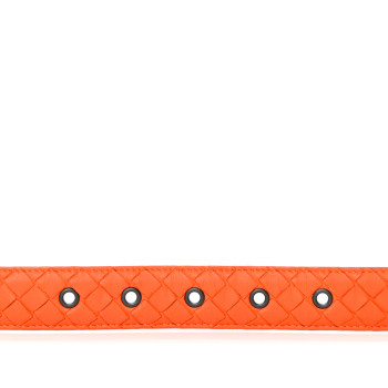 BOTTEGA VENETA Nappa Intrecciato Belt 90 36 Orange 1306349