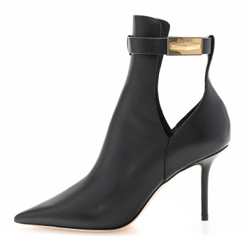 JIMMY CHOO Calfskin Nell 85 Ankle Boots 38 Black