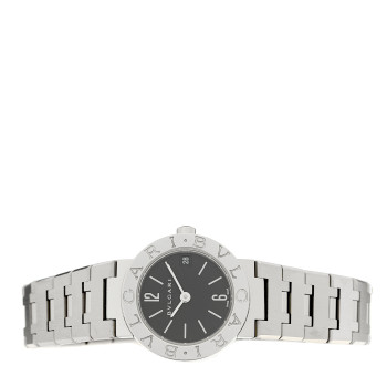 BULGARI Stainless Steel 23mm Quartz Watch Black
