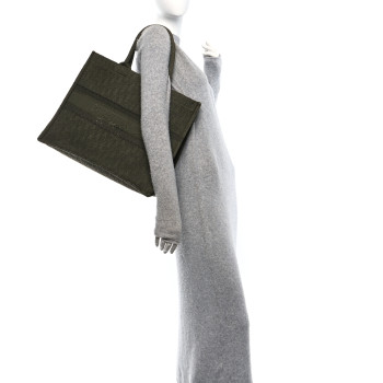CHRISTIAN DIOR Oblique Denim Large Book Tote Green