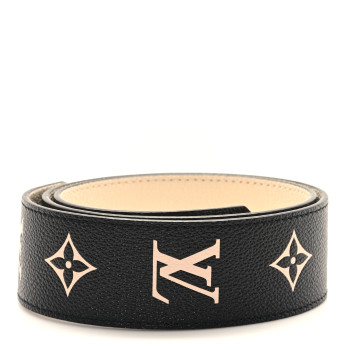 LOUIS VUITTON Empreinte Monogram Bandouliere Shoulder Strap Black Beige