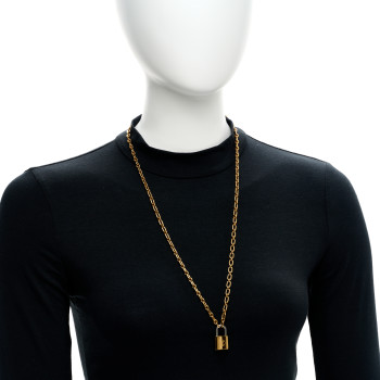 LOUIS VUITTON Lock Me Pendant Necklace Gold
