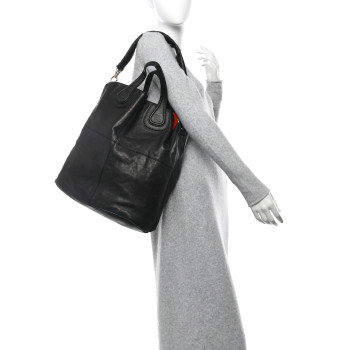 GIVENCHY Lambskin Nightingale North South Tote Black