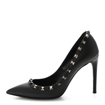 VALENTINO GARAVANI Nappa Rockstud 100mm Pumps 36.5 Black