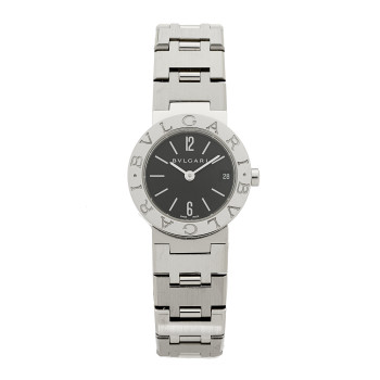 BULGARI Stainless Steel 23mm Quartz Watch Black
