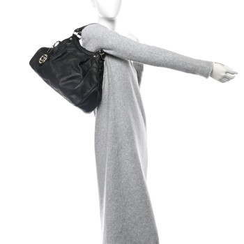 GUCCI Guccissima Medium Sukey Tote Black