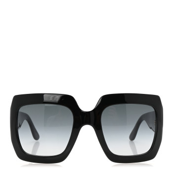 GUCCI Acetate Square Frame Sunglasses GG0053S Black