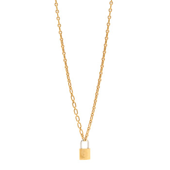 LOUIS VUITTON Lock Me Pendant Necklace Gold