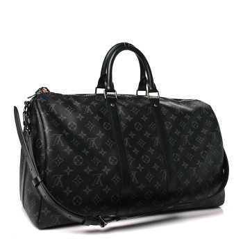 LOUIS VUITTON Monogram Eclipse Keepall Bandouliere 45