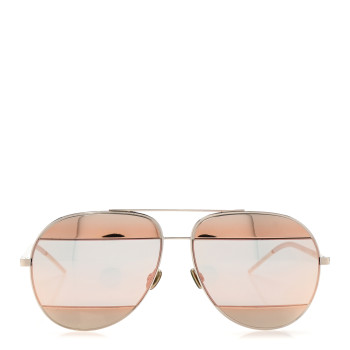 CHRISTIAN DIOR Split 1 Aviator Sunglasses Silver Blue