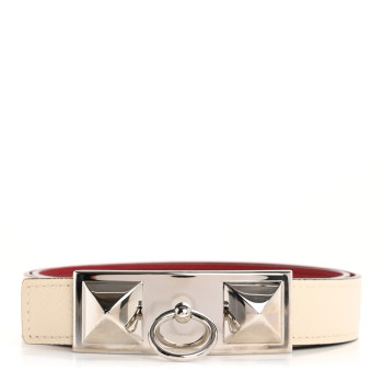 HERMES Epsom Swift 24mm Sydney Belt 80 32 Nata Rouge H