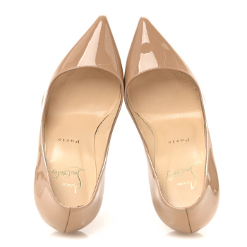 CHRISTIAN LOUBOUTIN Patent Pigalle 120 Pumps 35.5 Nude