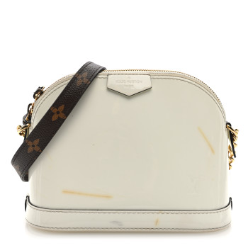 LOUIS VUITTON Patent Monogram Alma Mini Snow