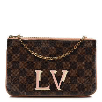 LOUIS VUITTON Damier Ebene Double Zip Pochette