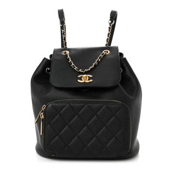 CHANEL Caviar Quilted Business Affinity Backpack Black