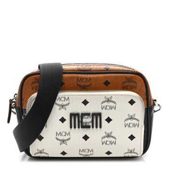 MCM Visetos Mix Small Klassik Crossbody White