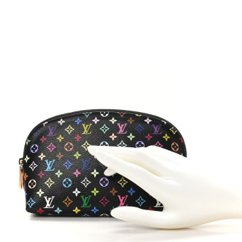 LOUIS VUITTON Monogram Multicolor Cosmetic Pouch Black Grenade
