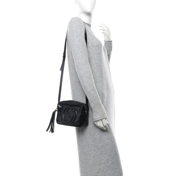 GUCCI Soft Patent Small Soho Disco Bag Black