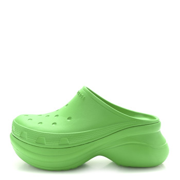 BALENCIAGA X CROCS Rubber Womens Mules 38 Grass Green