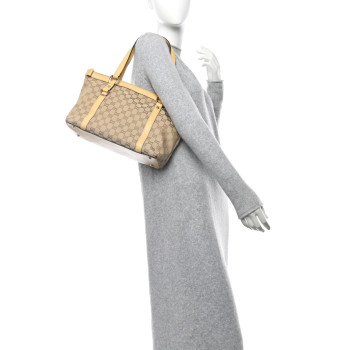 GUCCI Monogram Medium Abbey Tote Yellow