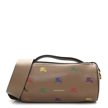 BURBERRY Grained Calfskin EKD The Barrel Bag Light Camel