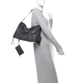 BALENCIAGA Agneau Classic Hardware City Gris Fossile