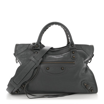BALENCIAGA Agneau Classic Hardware City Gris Fossile