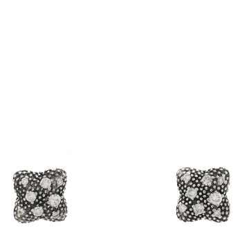 DAVID YURMAN Sterling Silver Diamond Midnight Melange Quatrefoil Earrings