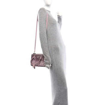 PRADA Satin Crystal Mini Galleria Double Zip Tote Alabastro