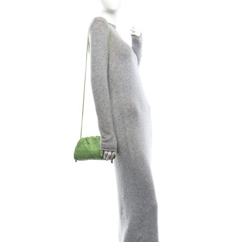 BOTTEGA VENETA Nappa Intrecciato The Mini Pouch Pistachio