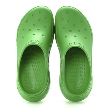 BALENCIAGA X CROCS Rubber Womens Mules 38 Grass Green