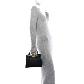 HERMES Box Kelly Sellier 25 Black