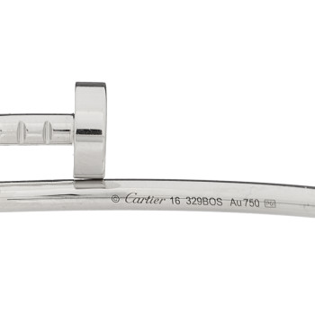CARTIER 18K White Gold Small Juste Un Clou Bracelet 16