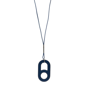 HERMES Swift Variation Pendant Necklace Bleu Saphir