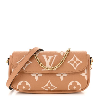 LOUIS VUITTON Empreinte Monogram Giant Ivy Wallet On Chain Arizona Creme