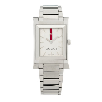 GUCCI Stainless Steel 29mm 111M Quartz Watch Silver