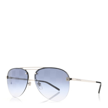 LOUIS VUITTON Damier Clockwise Sunglasses Z1271W Silver