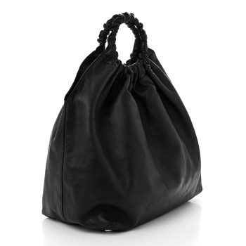 THE ROW Calfskin Double Circle Bag Black