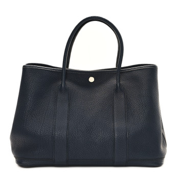 HERMES Negonda Garden Party 36 MM Bleu Indigo Orange Poppy