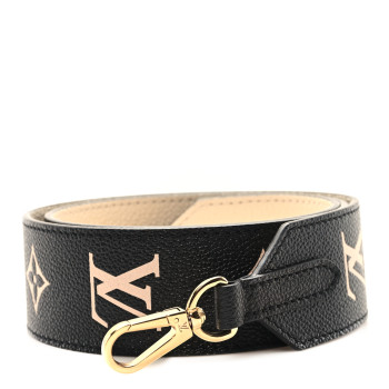 LOUIS VUITTON Empreinte Monogram Bandouliere Shoulder Strap Black Beige